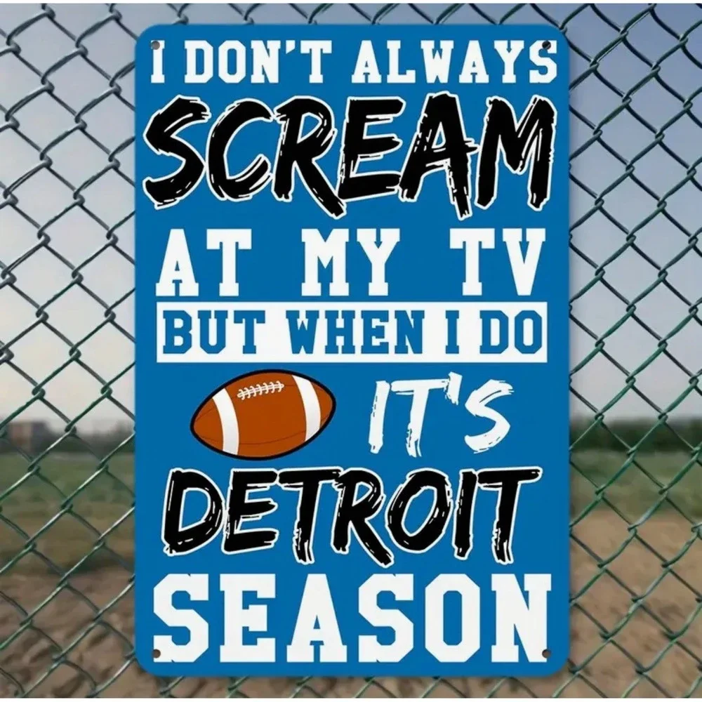 Detroit Lions Metal 8